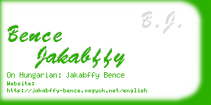 bence jakabffy business card